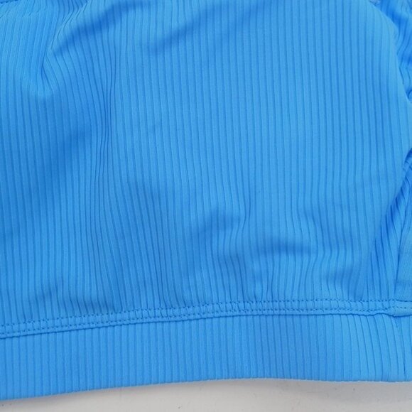 Xhilaration Bikini Top Bralette Vibrant Blue Ribbed Womens Size Small - Picture 2 of 5